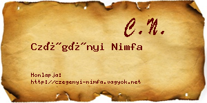 Czégényi Nimfa névjegykártya